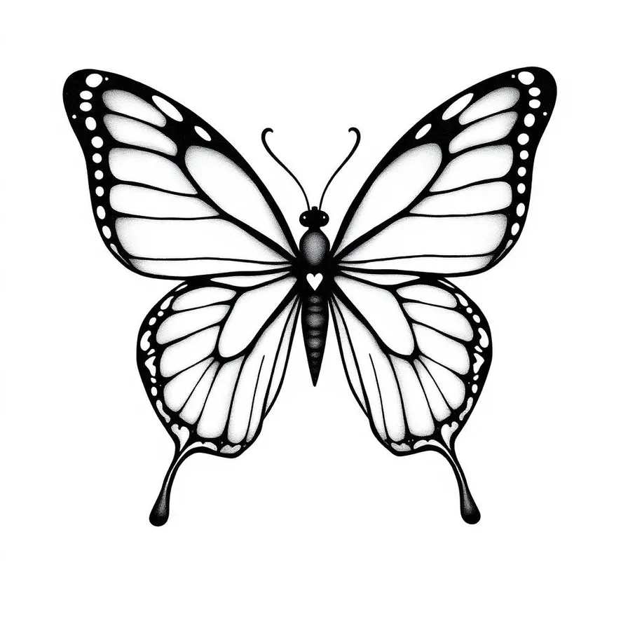 Semicolon butterfly tattoo design representing mental health awareness