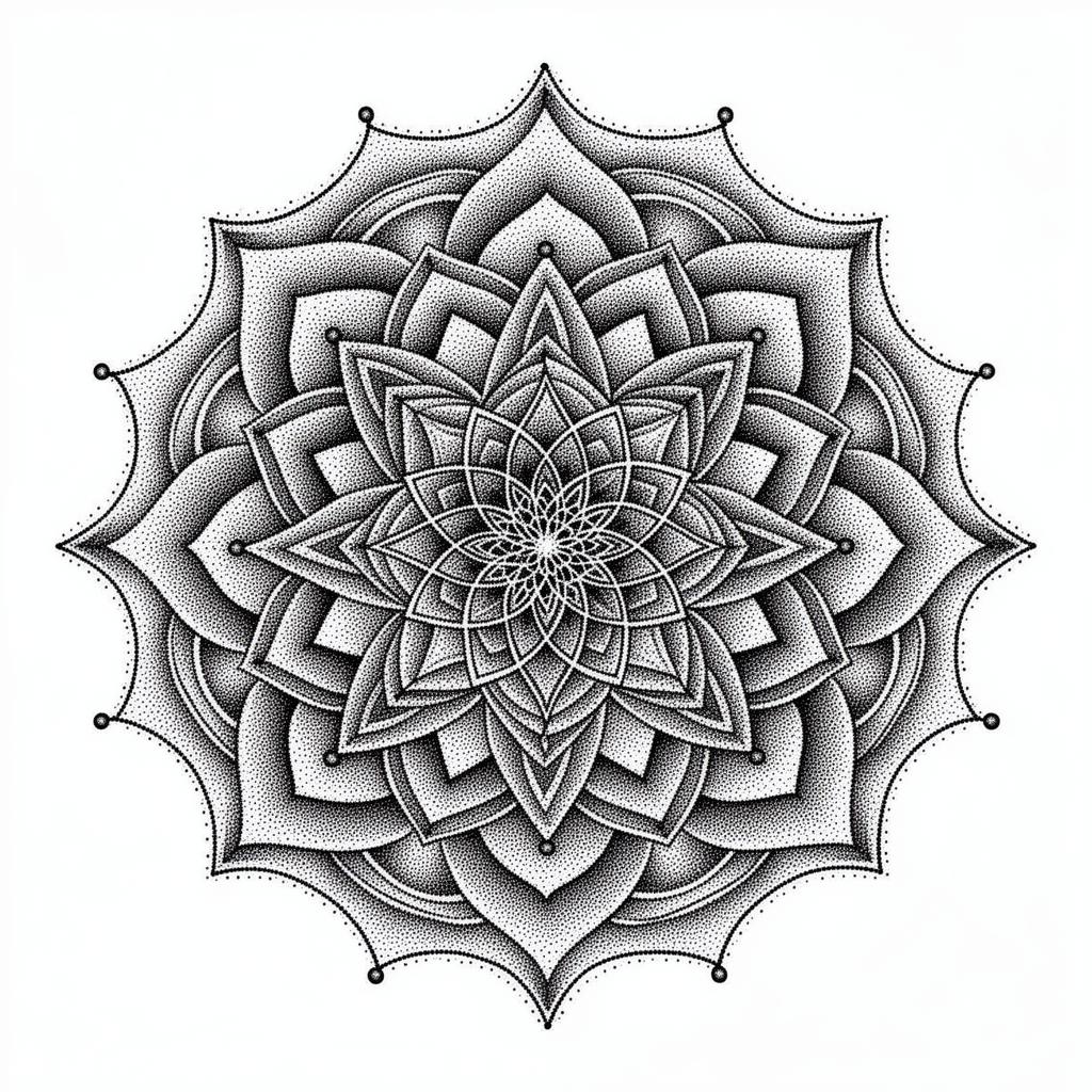 Dotwork tattoo style