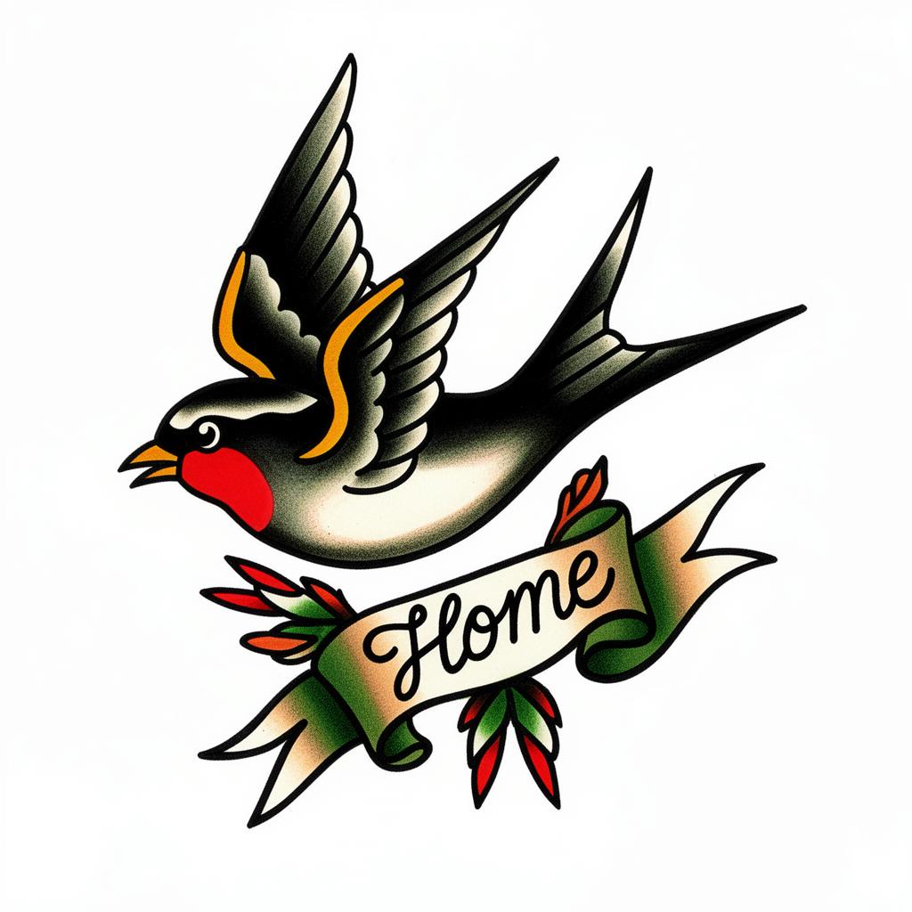Traditional tattoo style example