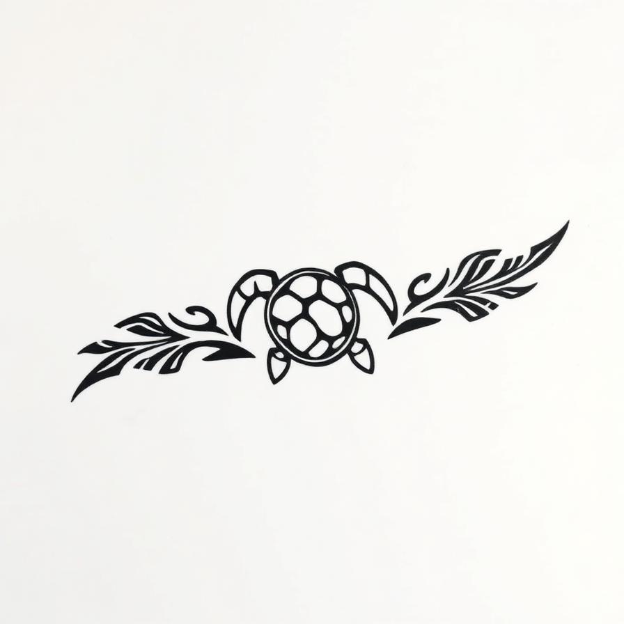 Hawaiian tribal honu sea turtle armband tattoo — AI generated by Tattoosphere